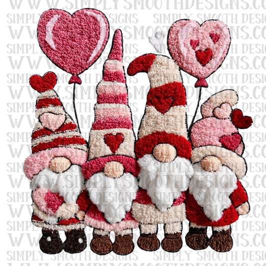 Multi Gnomes Faux Valentine