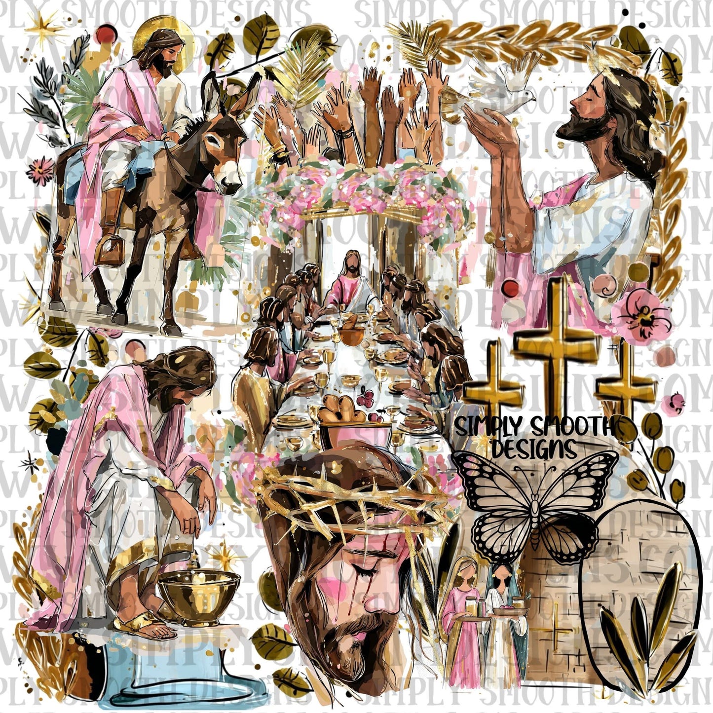 Holy Week Jesus Floral
