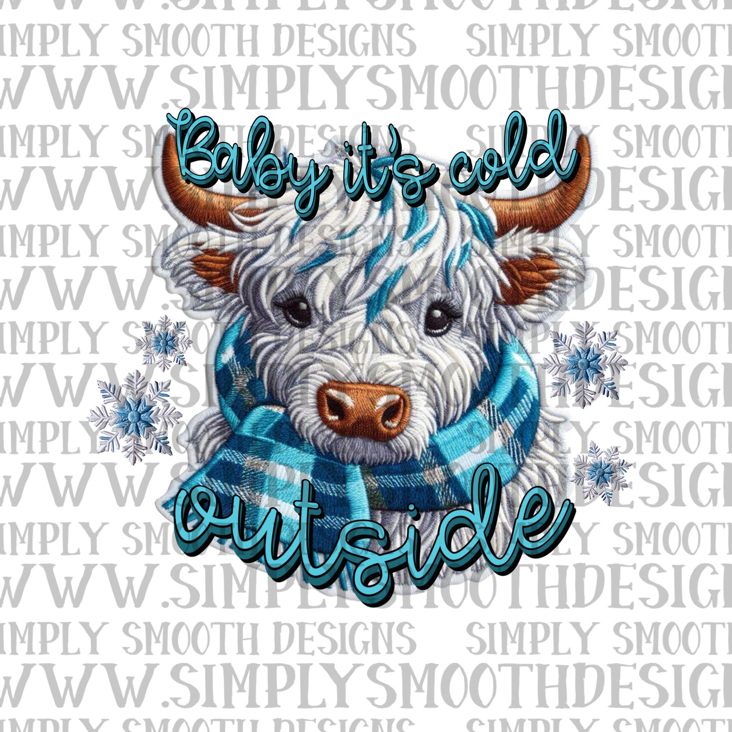 Baby it’s cold outside highland white cow