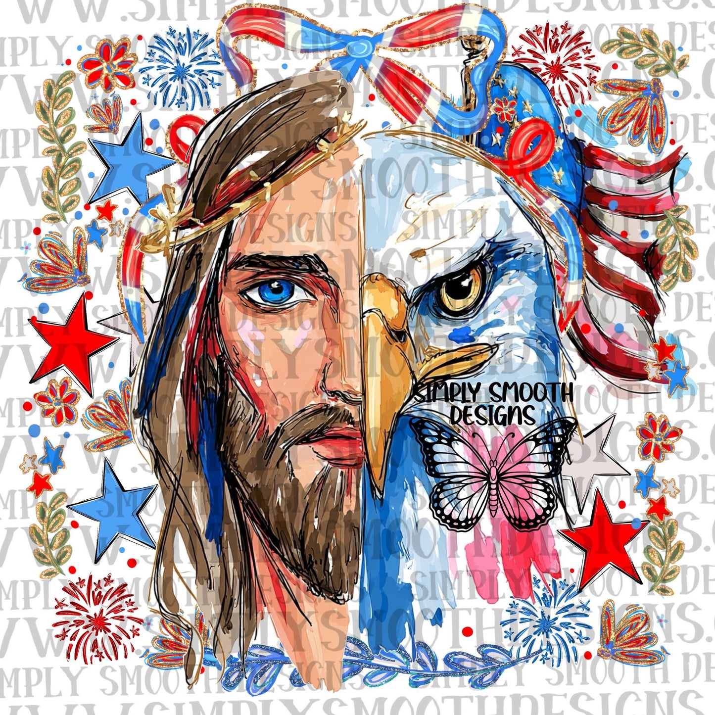 Jesus Eagle Patriotic