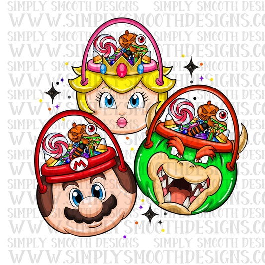 Mario Halloween buckets