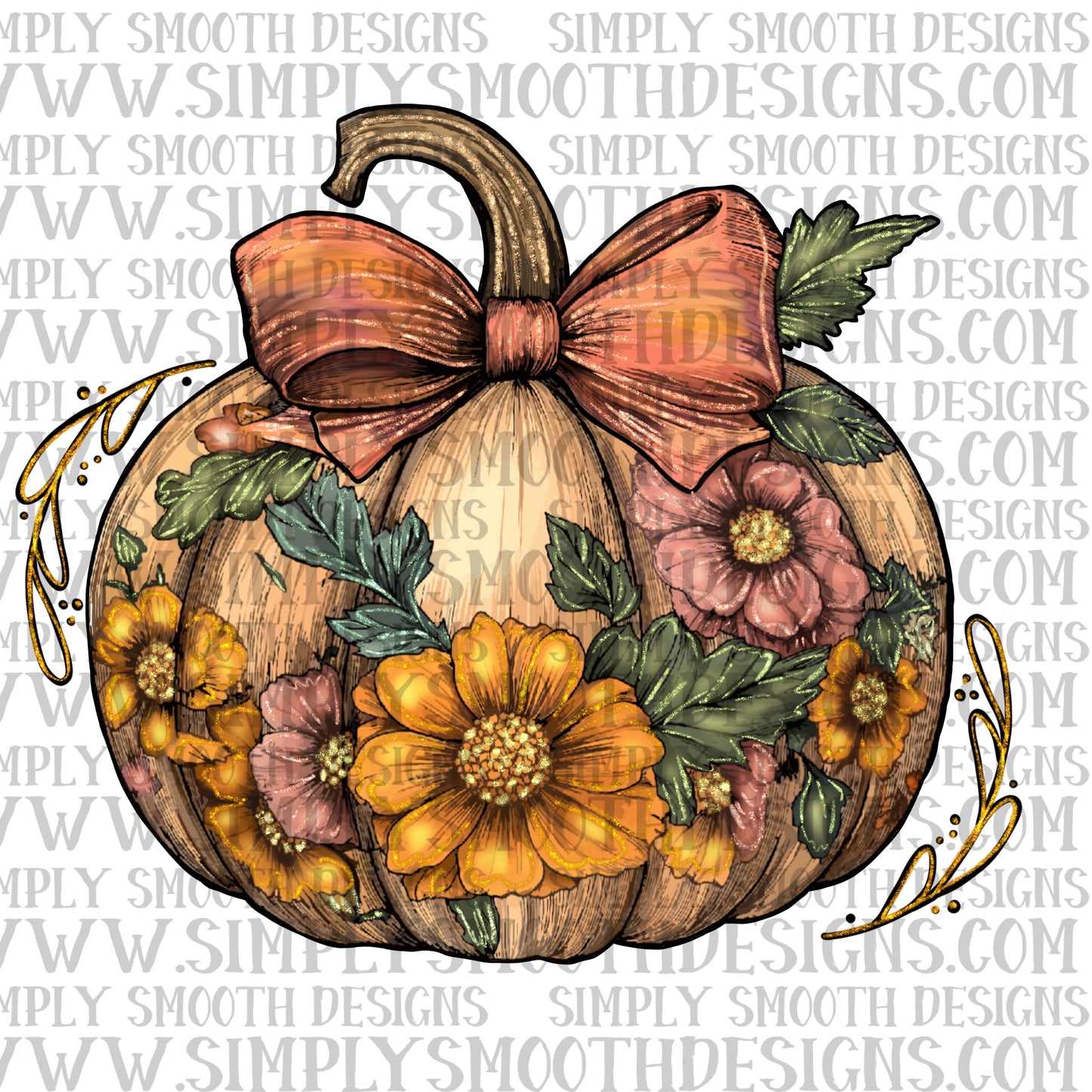 Floral pumpkin