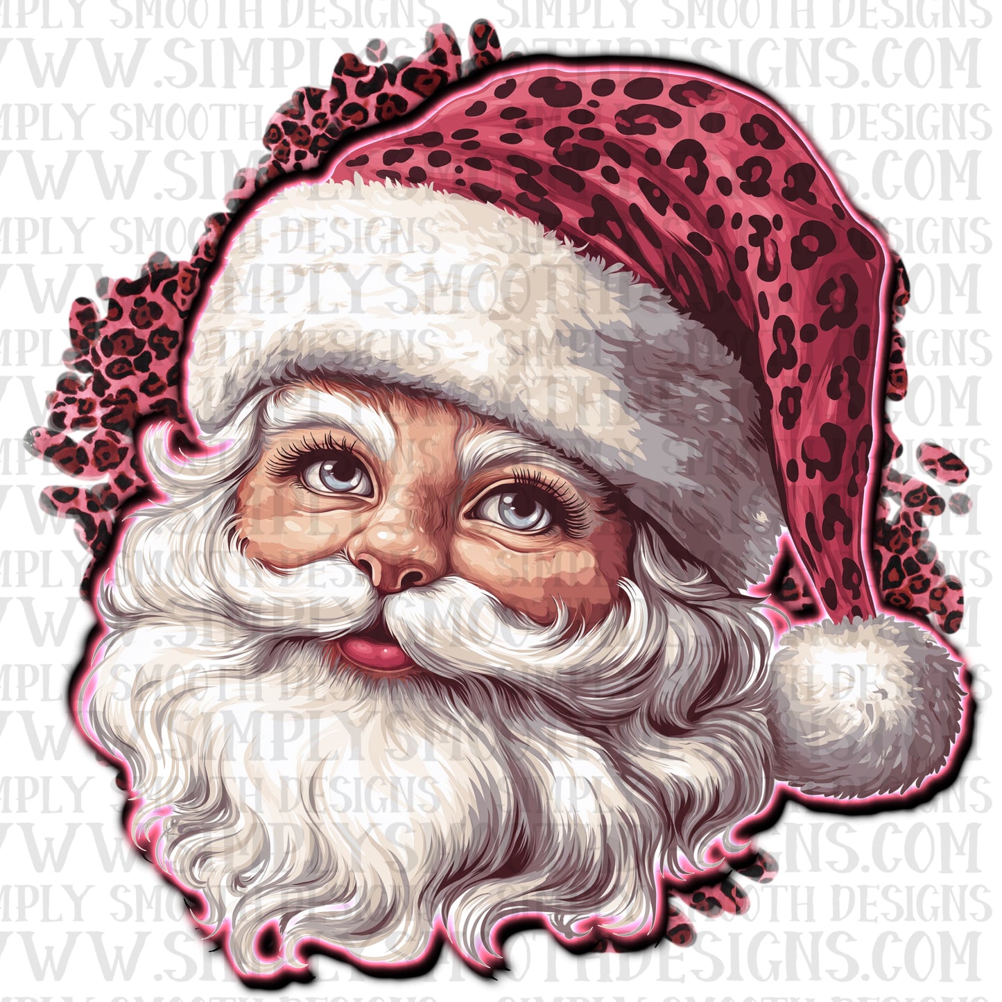 Leopard pink Santa