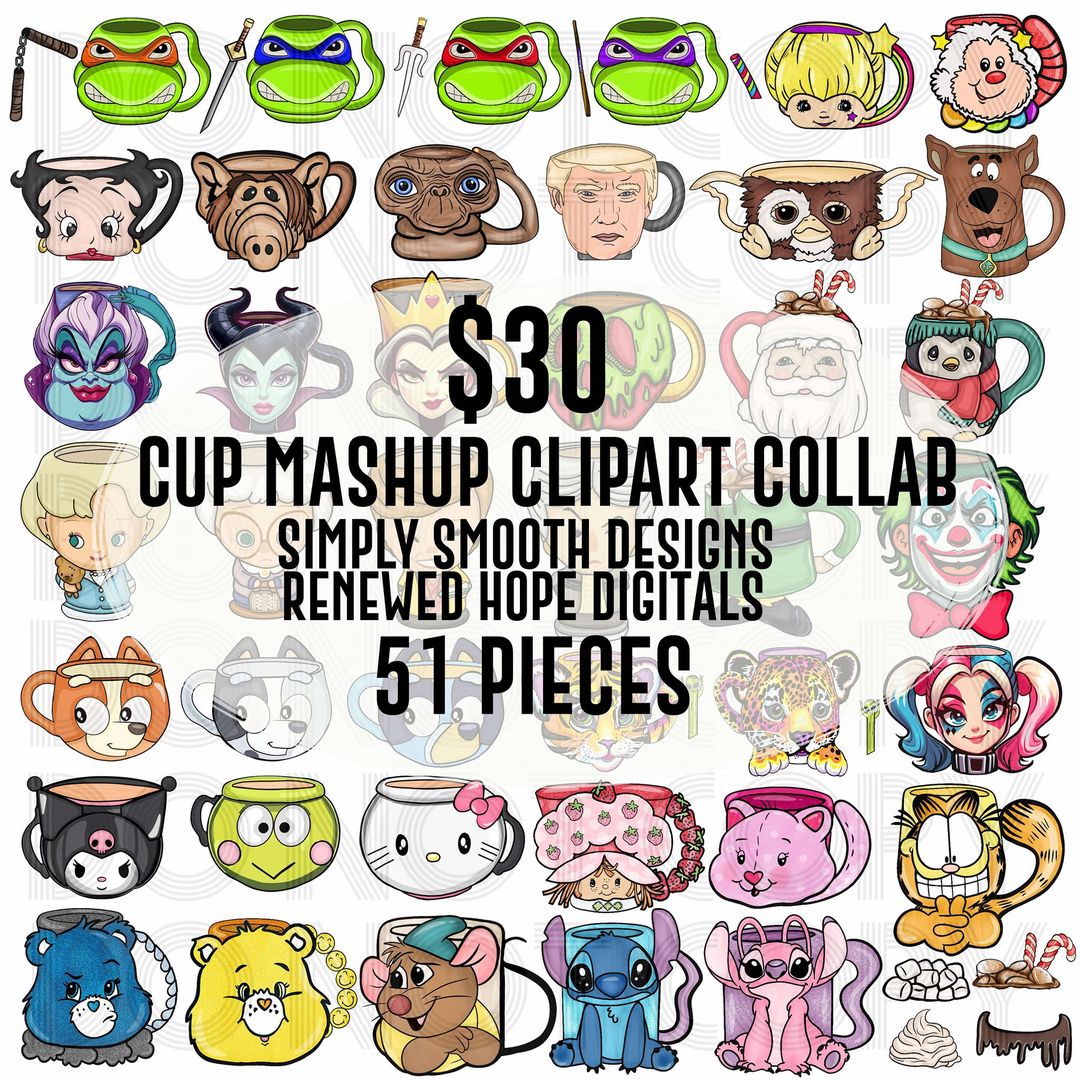 Cup character clipart collab