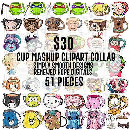 Cup character clipart collab