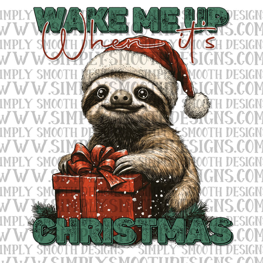 Wake me up sloth Christmas