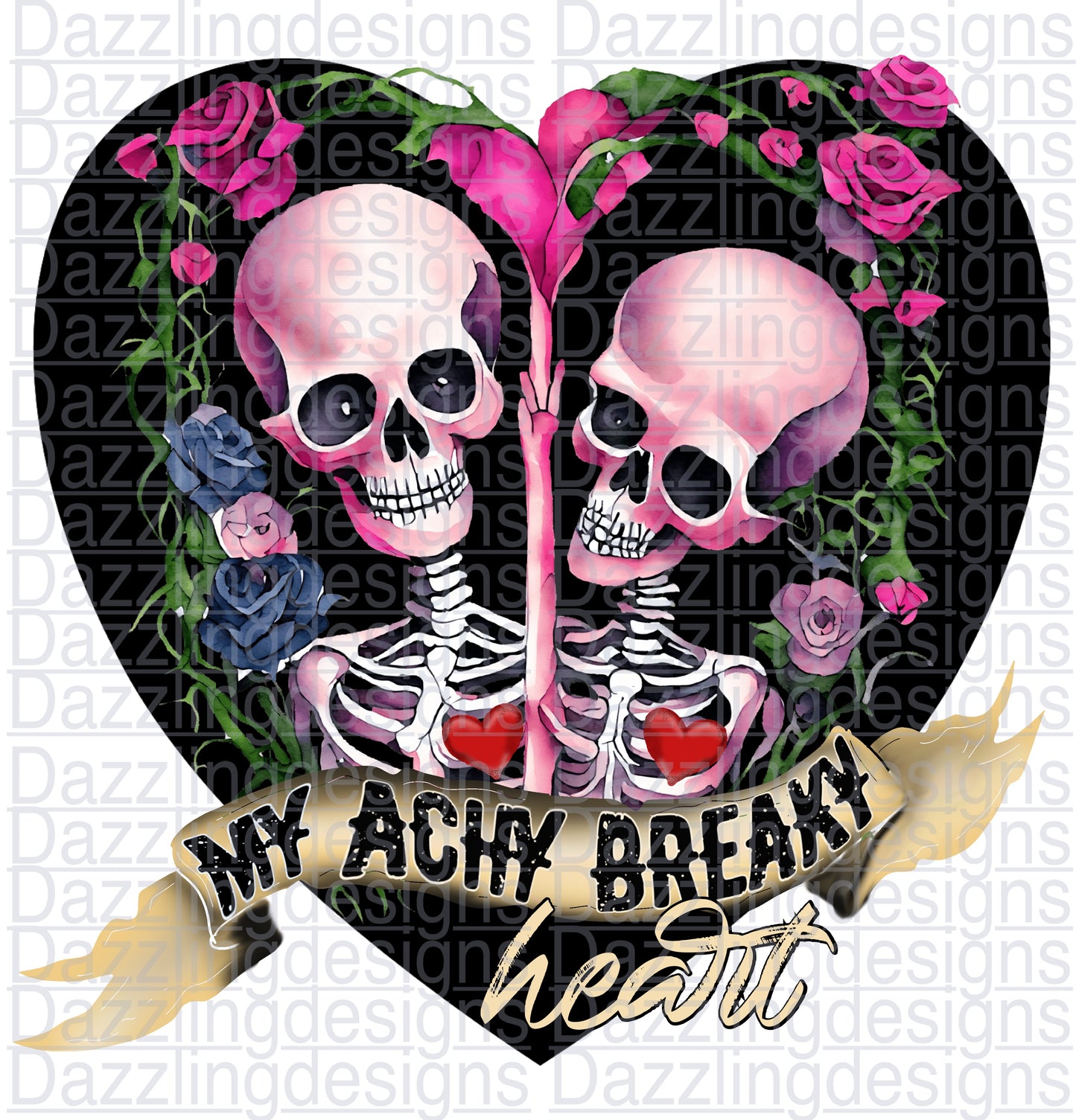 Achy breaky heart skull