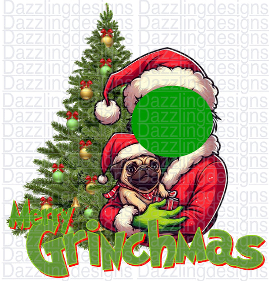 green one Merry grinchmas PUG