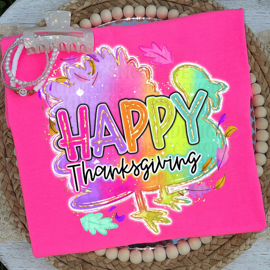 Happy thanksgiving bright preppy