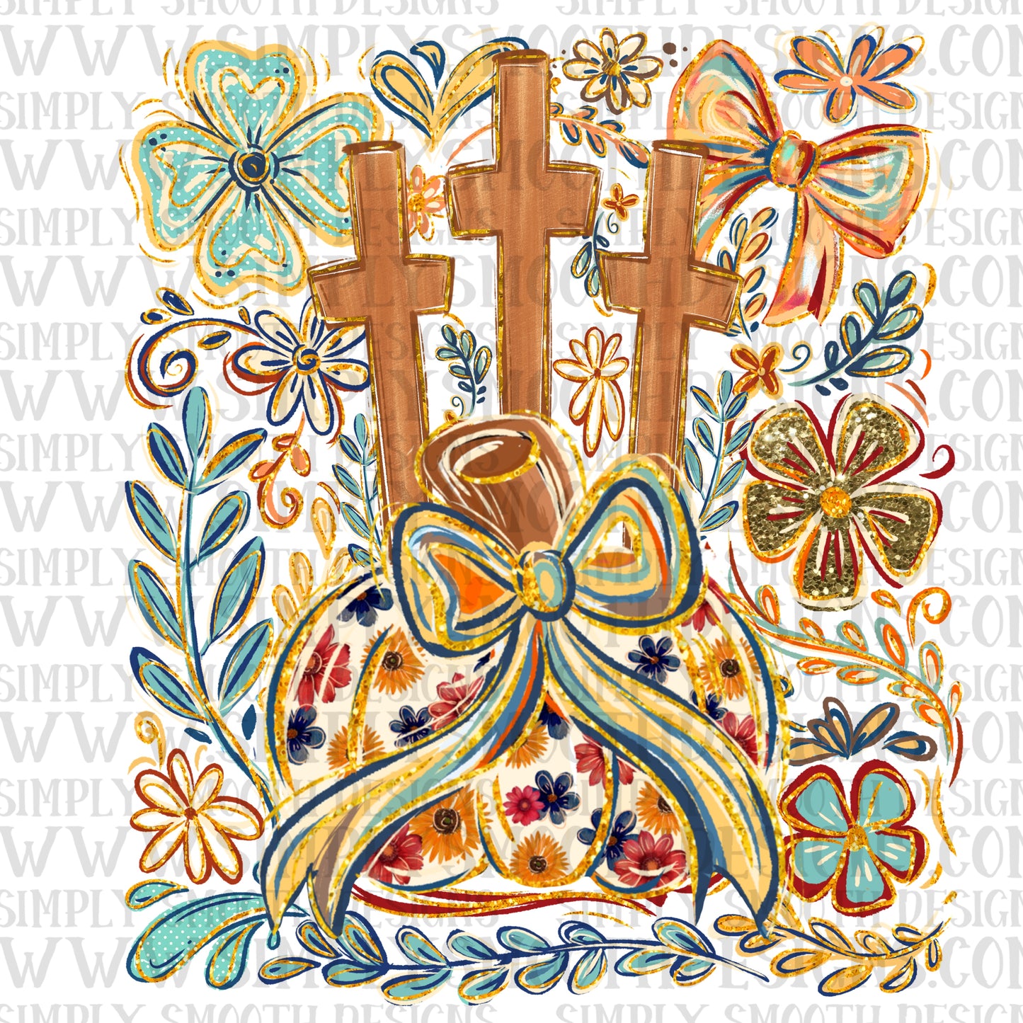 Pumpkin crosses floral