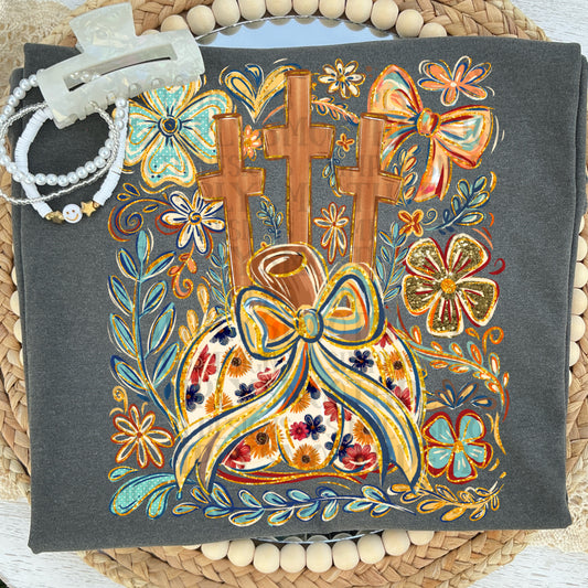 Pumpkin crosses floral