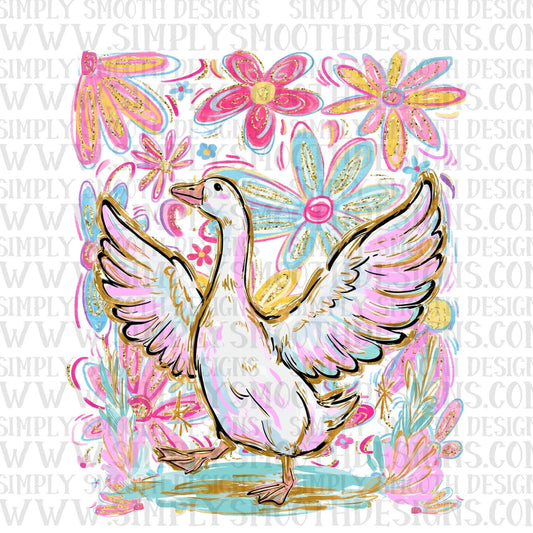 Floral Goose