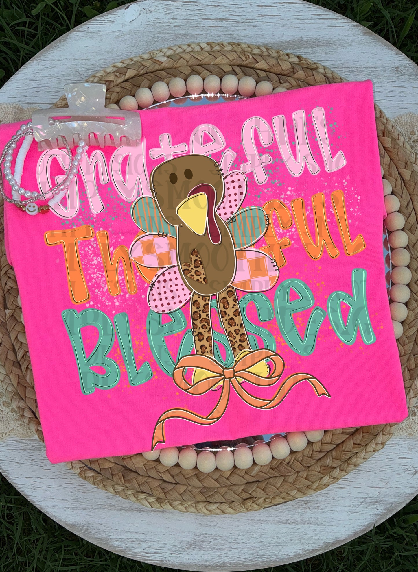 Grateful thankful blessed turkey