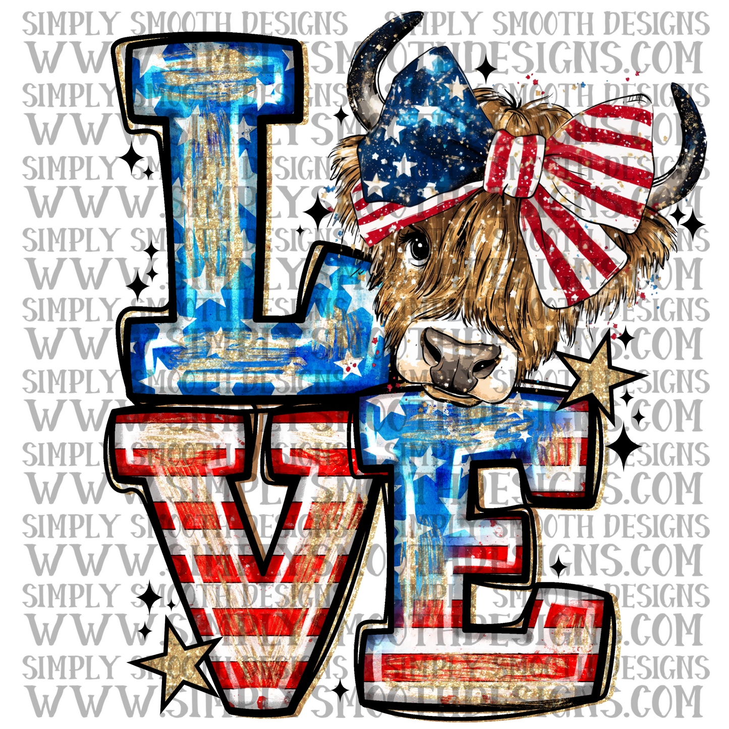 Love Flag Bow Highland
