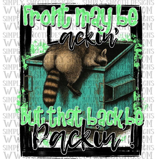 Front lackin raccoon