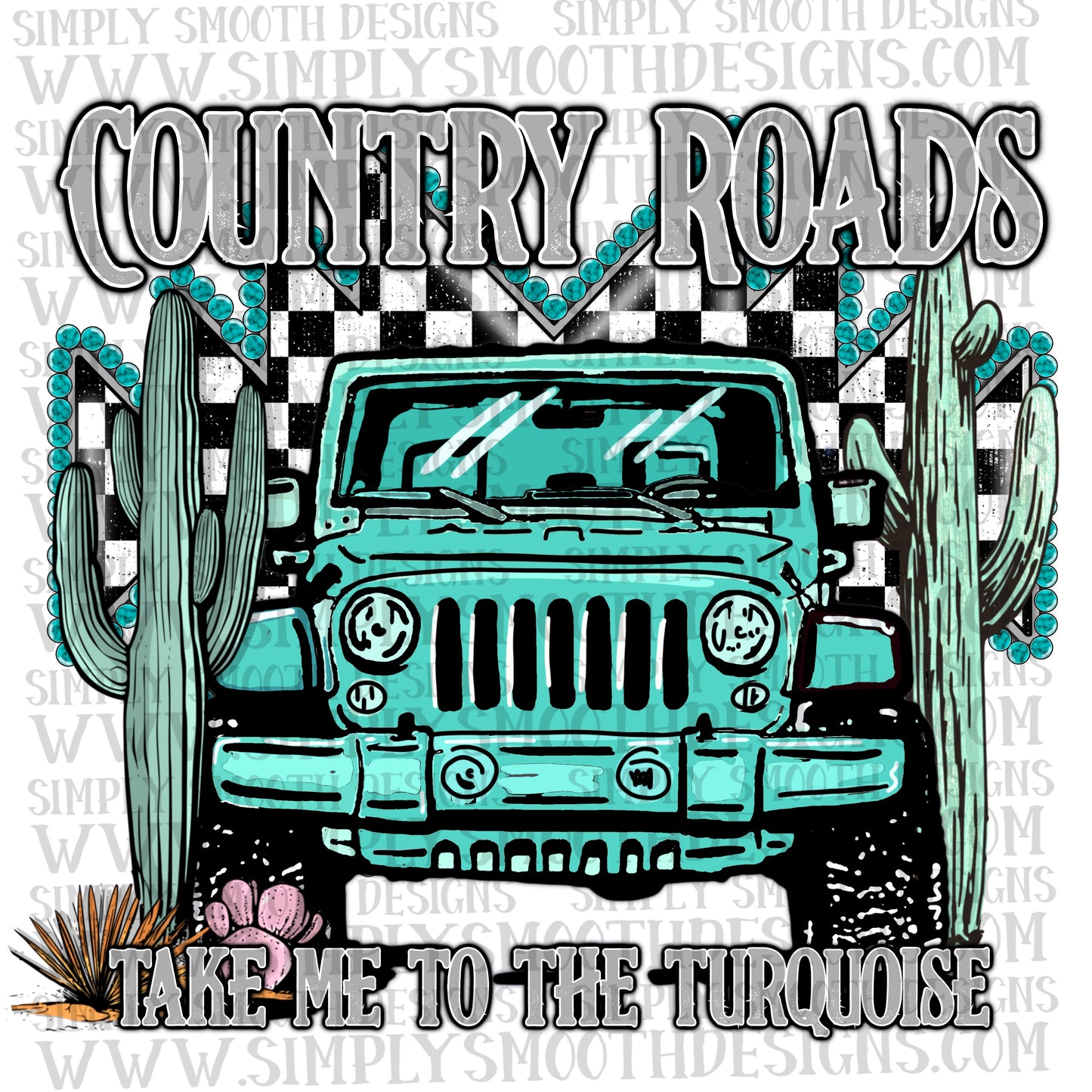 Country roads take me to the turquoise