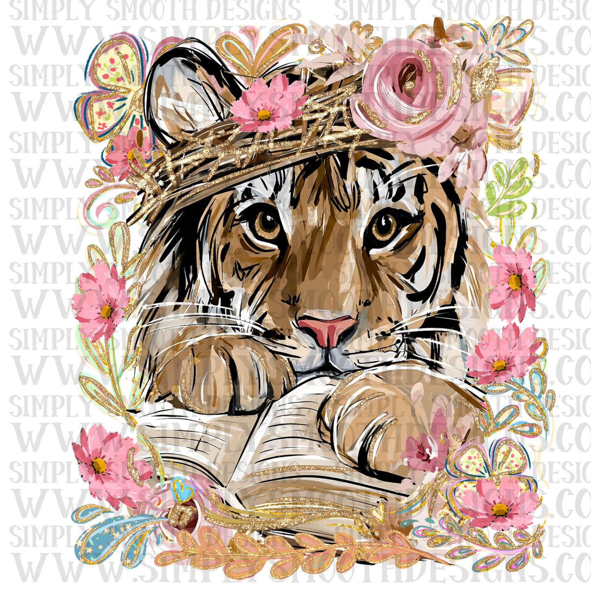 Tiger Bible floral