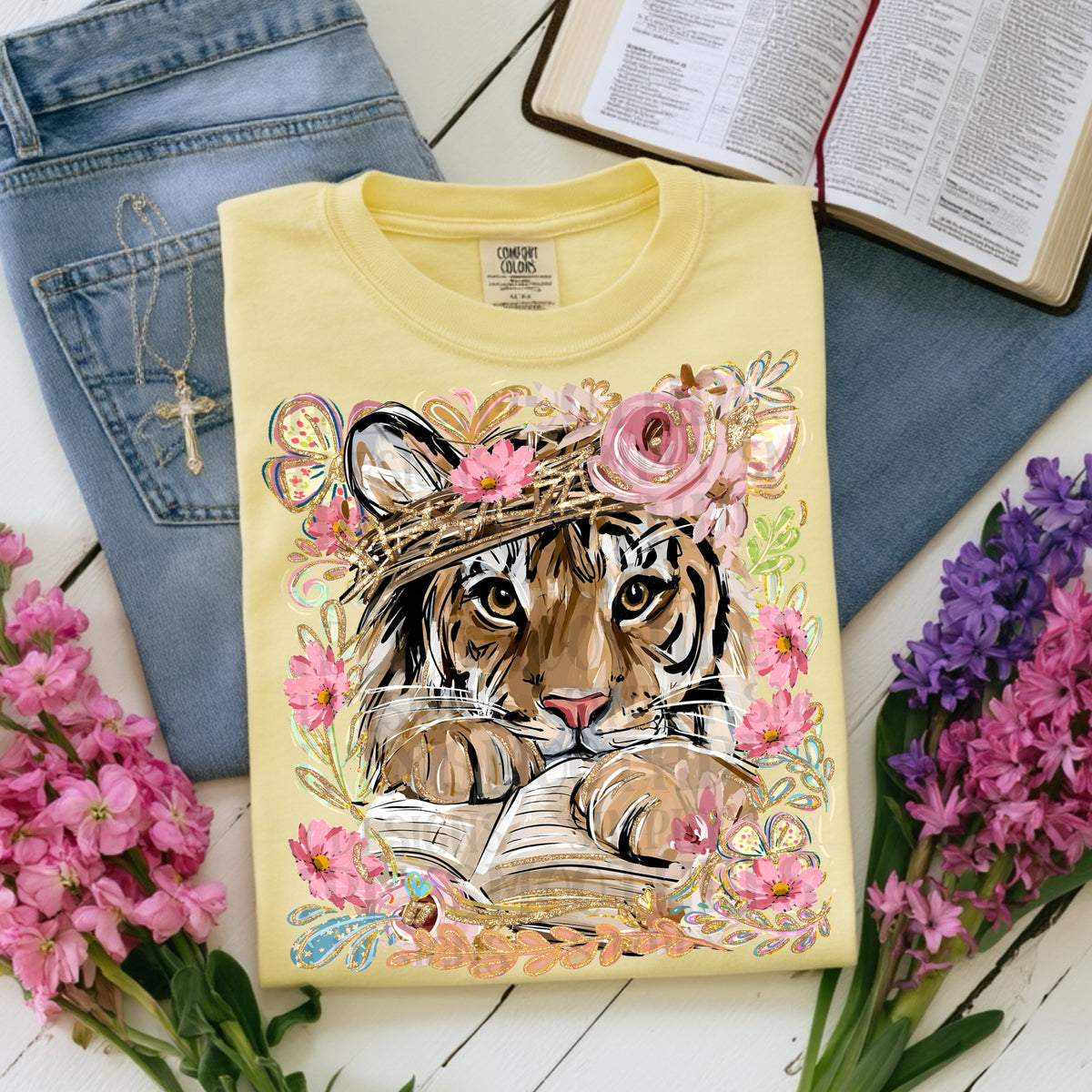 Tiger Bible floral