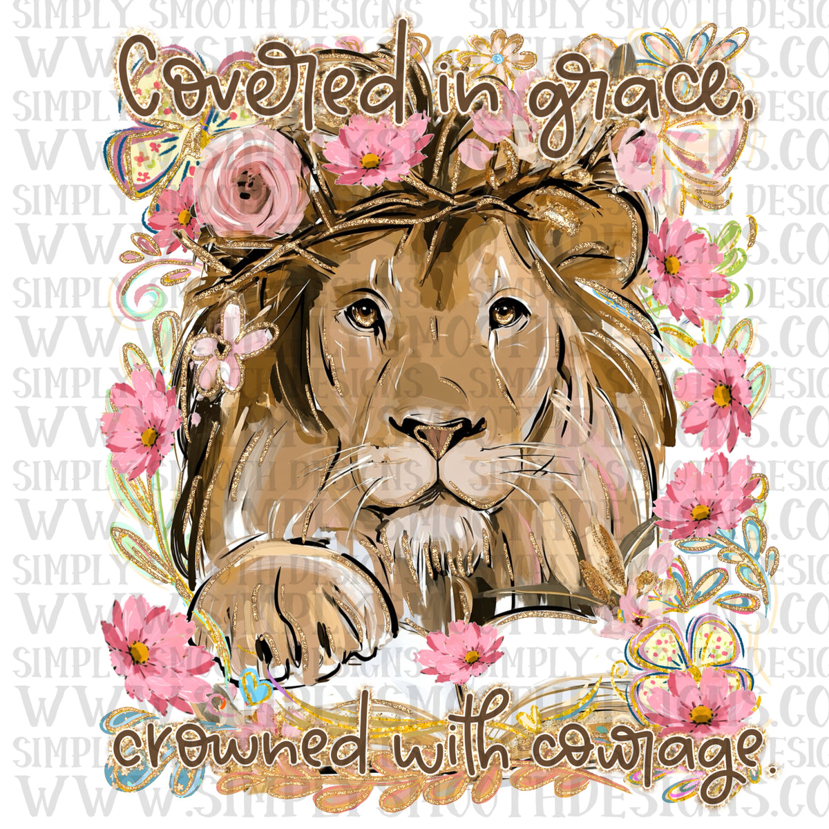 Covered in grace lion floral