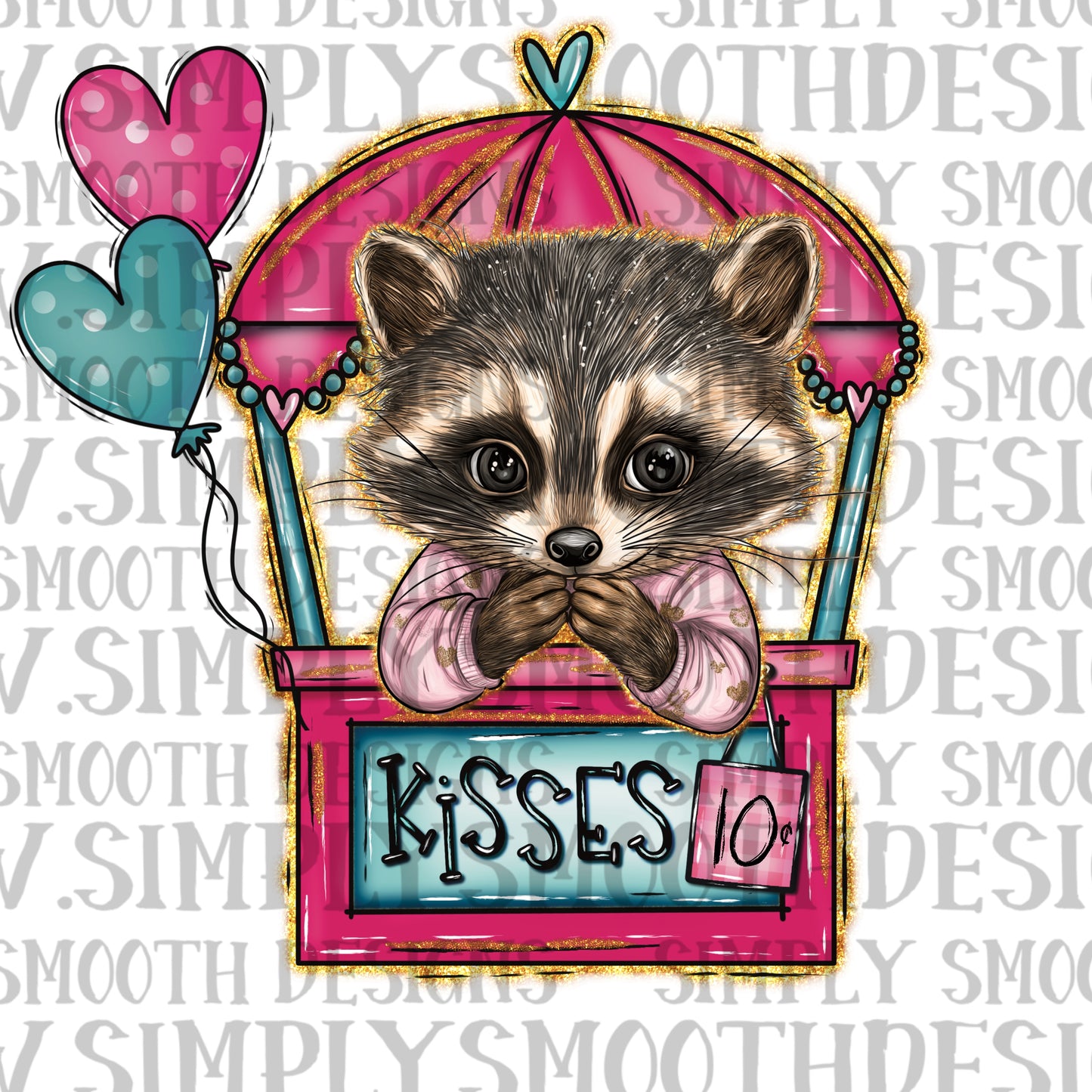 Raccoon kisses