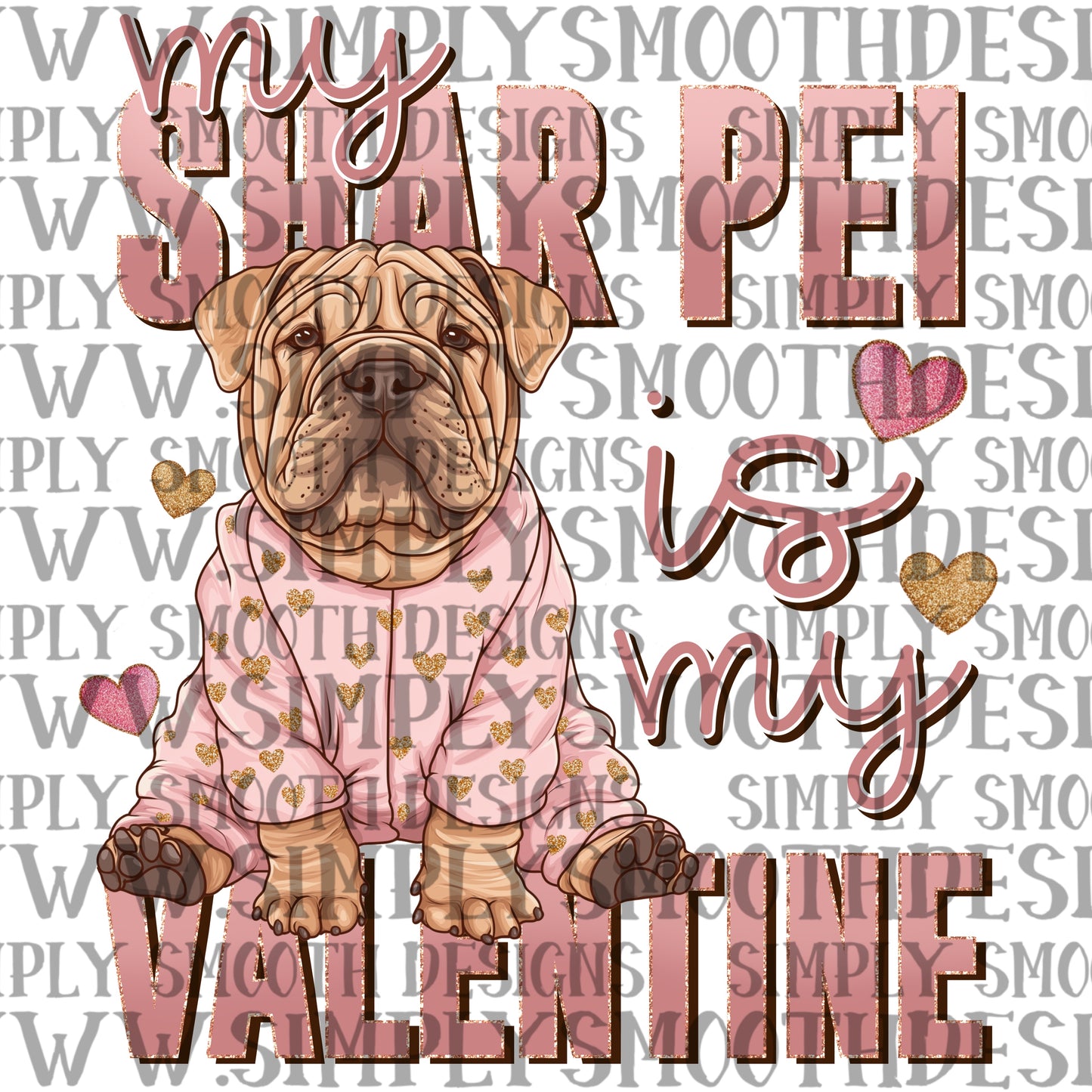 Shar pei valentine