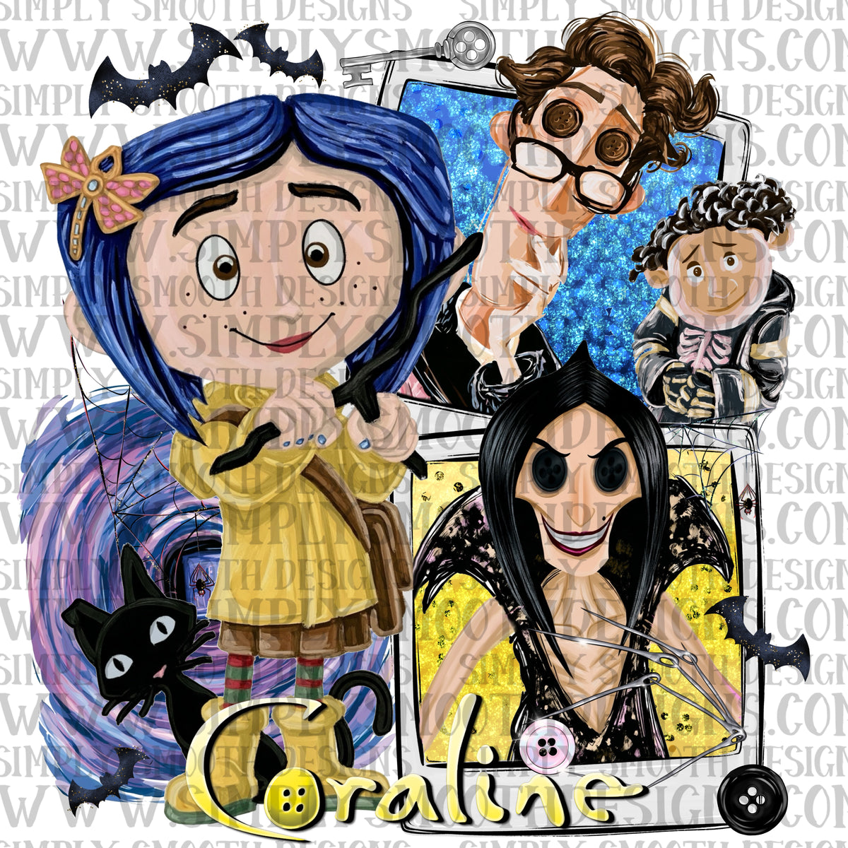 Old tv cartoon movie, png digital download file, Cora_ine Polaroid