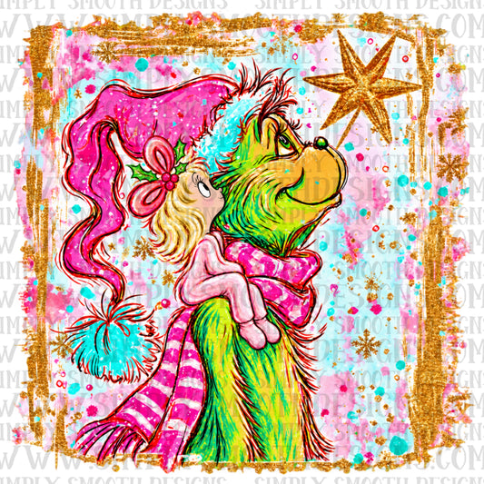 Preppy Gr_nch Christmas Cindy png download