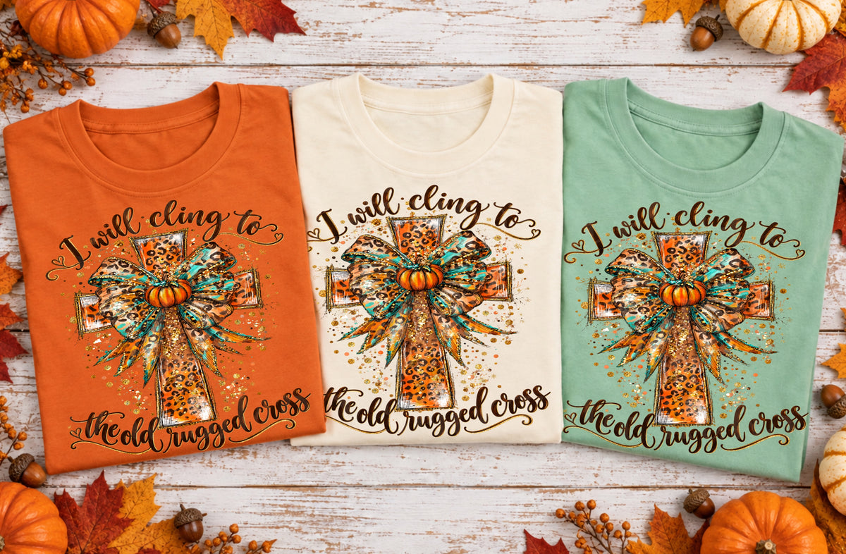Cling to the old rugged cross png download fall faith design