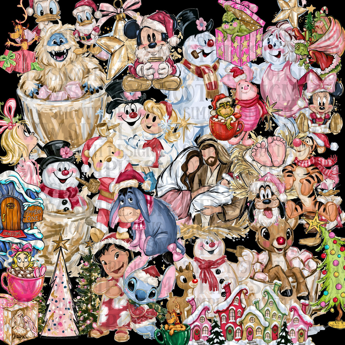 Christmas Clipart Collab x Simply Smooth x Tingler Design Co 62 pieces