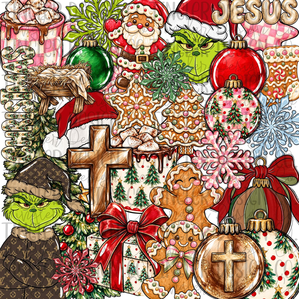 Christmas Clipart Collab x Simply Smooth x Tingler Design Co 62 pieces