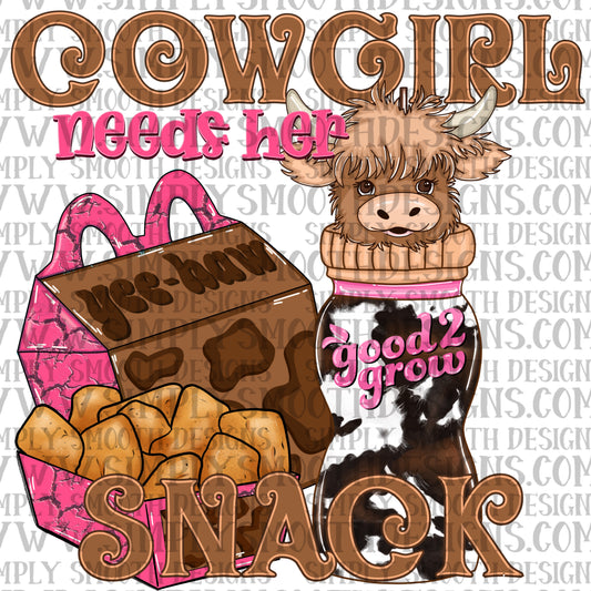 Cowgirl needs his snack