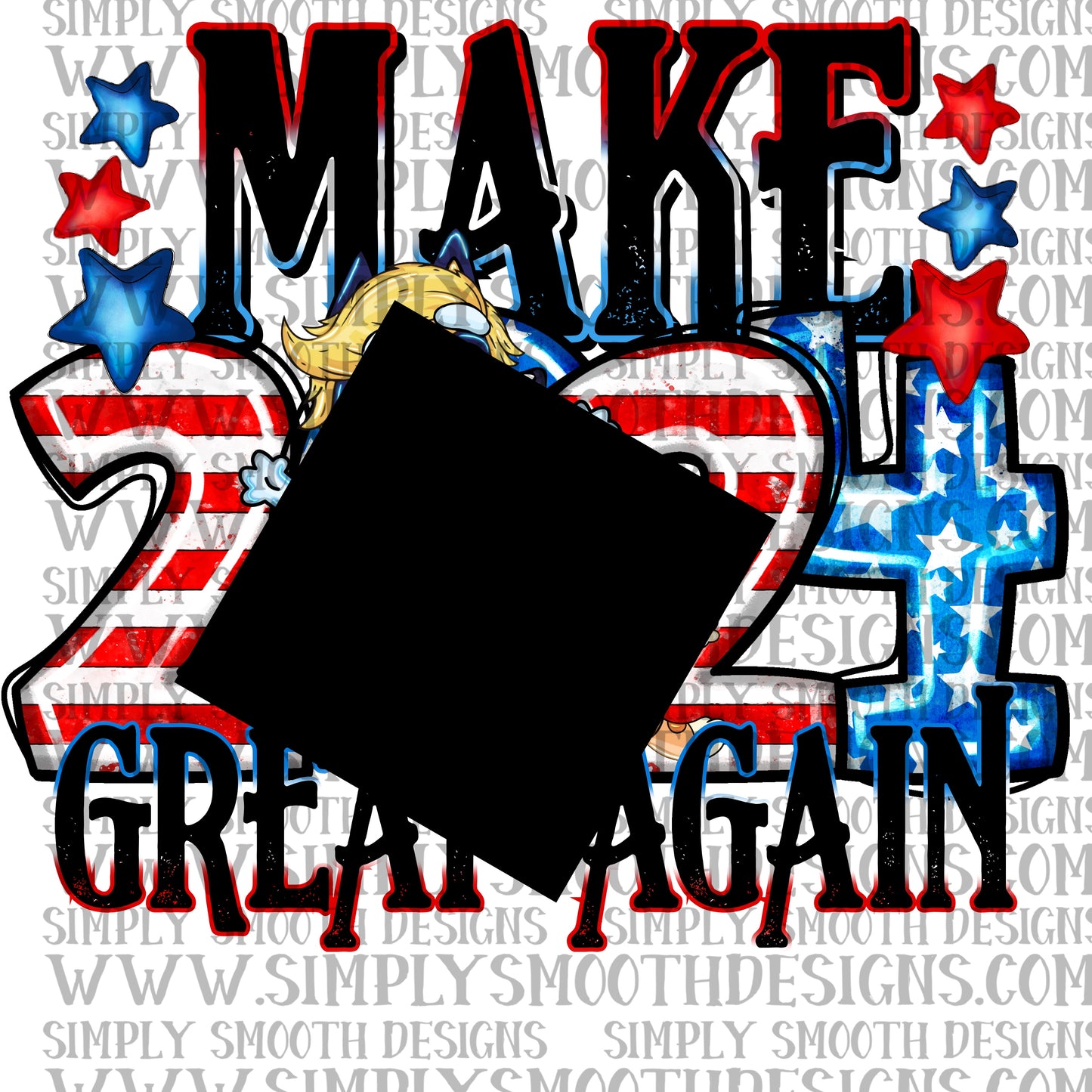 Make America Great Again trump blue mashup