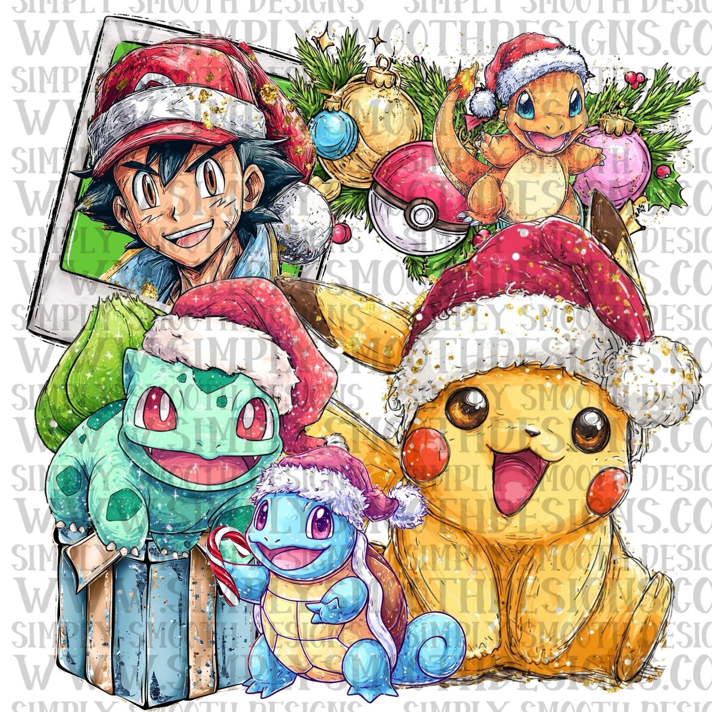Poke Christmas Polaroid