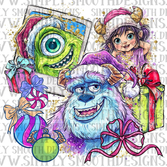 Monster Christmas Polaroid