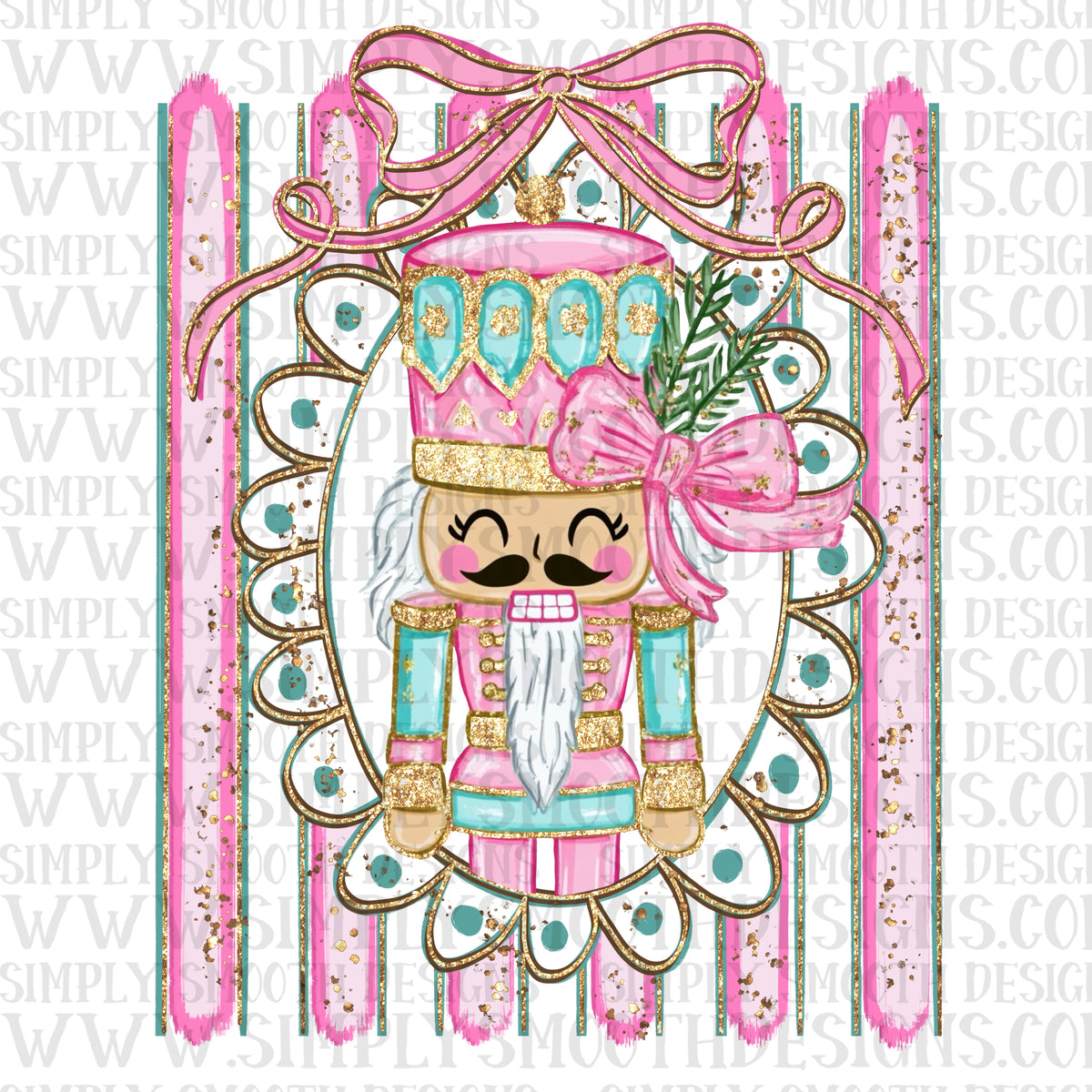 Nutcracker glitter preppy Christmas png download