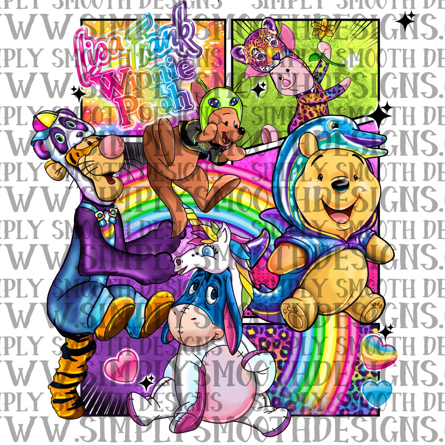 Pooh Lisa frank mashup