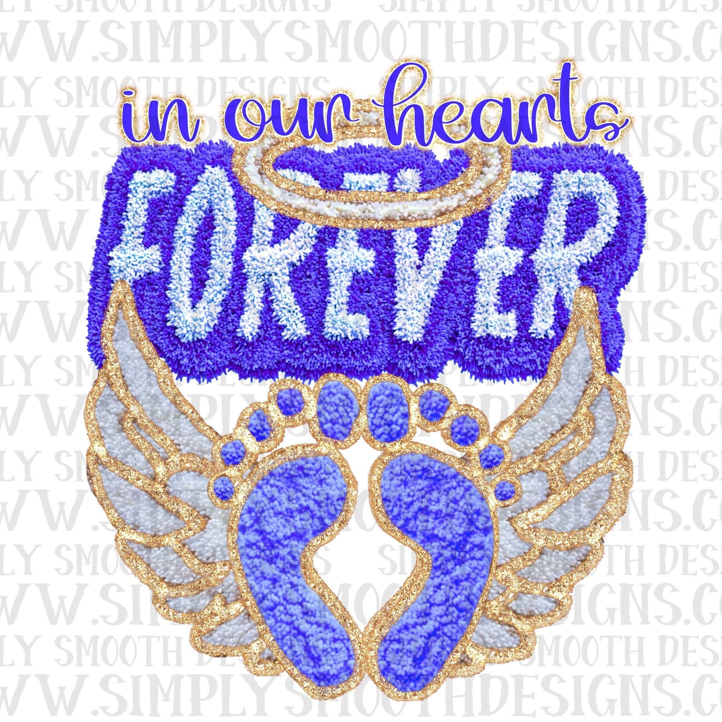 In Our Hearts Forever Faux Yarn Pink + Purple