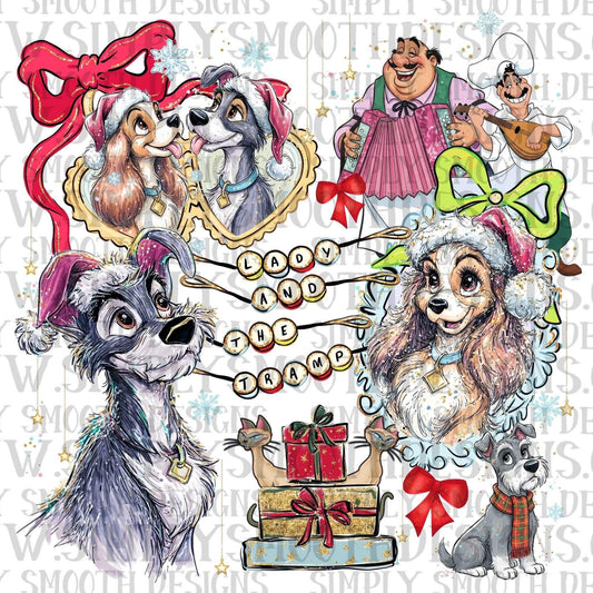 Lady Dog Christmas Locket