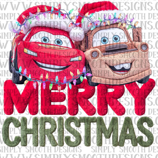 Merry Christmas Car Faux Yarn