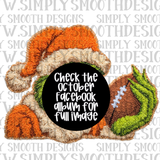 Green Guy Beanie Orange Faux Yarn
