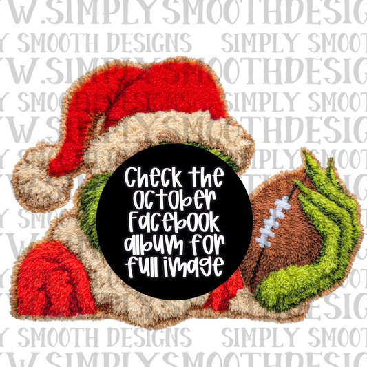 Green Guy Beanie Red Faux Yarn