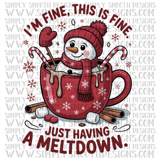 Having A Meltdown Snowman