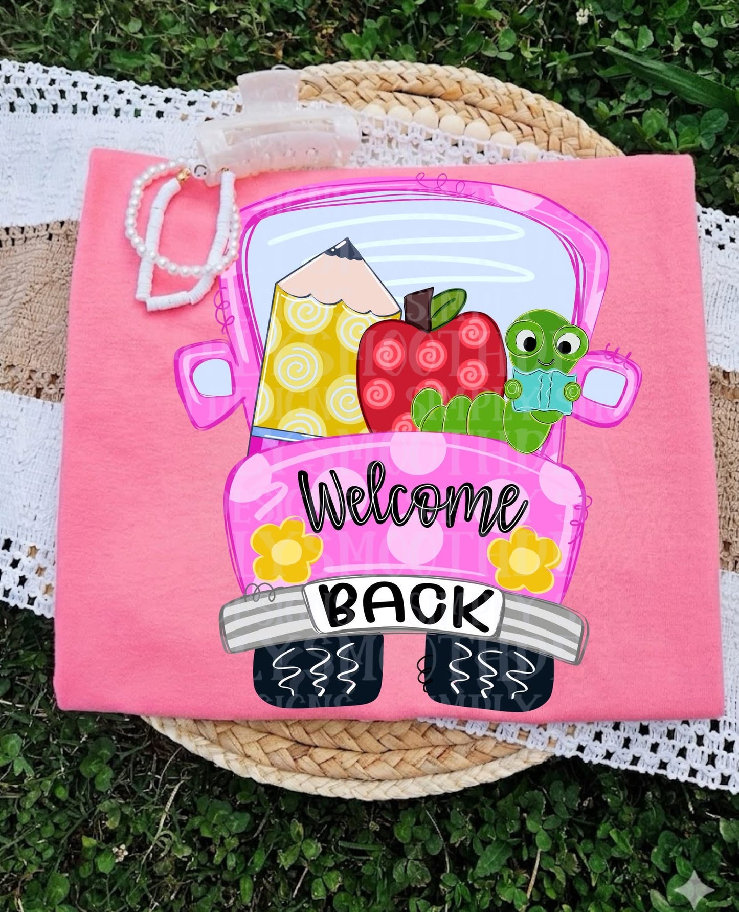 Welcome Back School Pink Truck