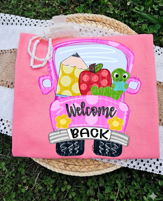 Welcome Back School Pink Truck