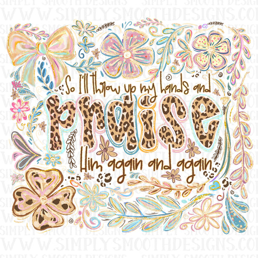 Praise The Lord Floral Leopard Collage