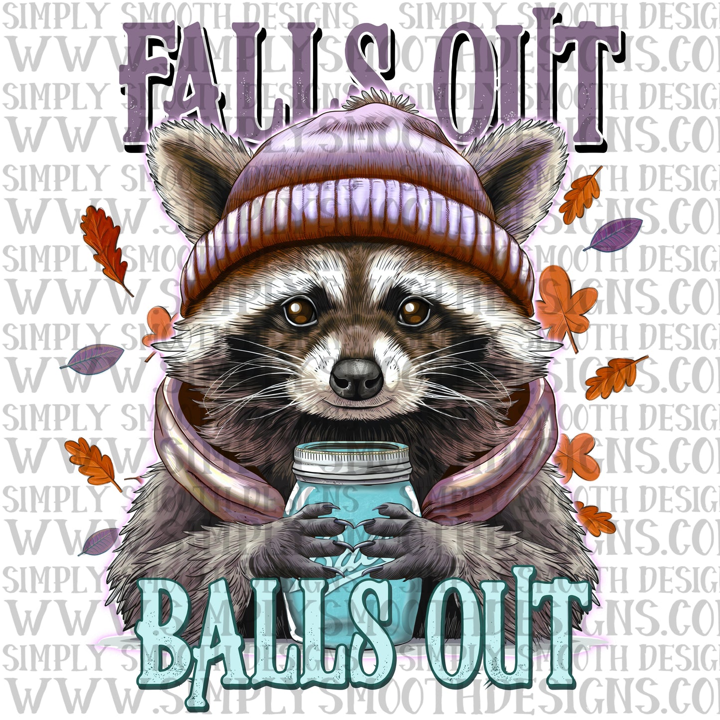 Falls out balls out raccoon