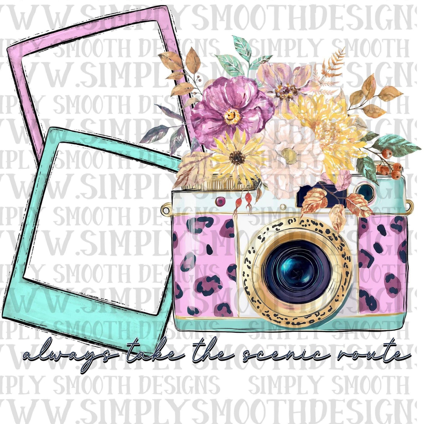 Always Take The Scenic Route Custom Polaroid