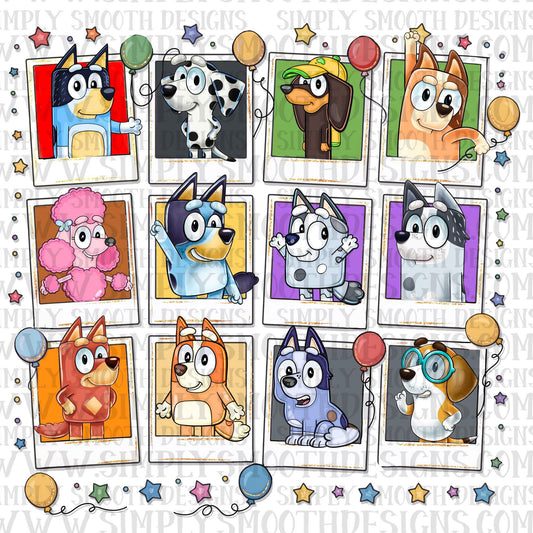 Blue Dog & Friends Polaroid