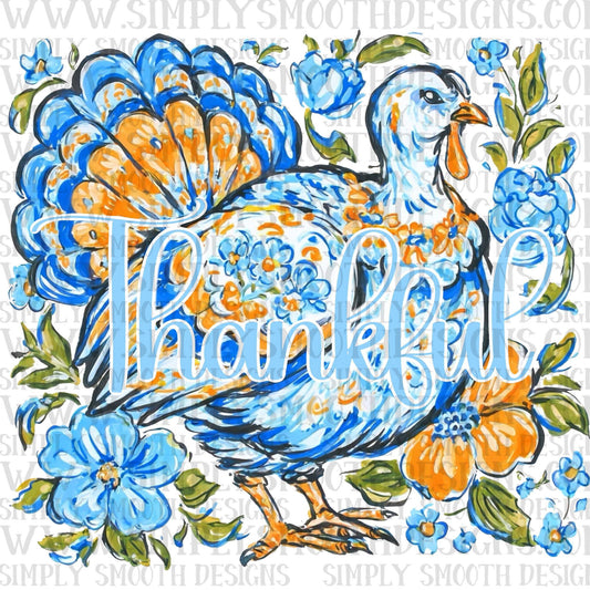 Thankful Floral Turkey