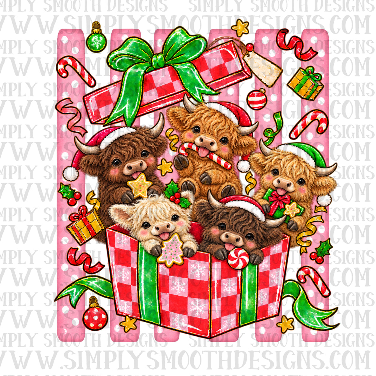 Christmas png download highland cows